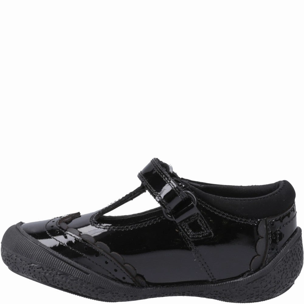 Hush Puppies Rae T-Bar Patent Infant School Shoes Run Daily Creek Run