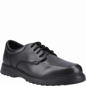 Hush Puppies Romeo Lace Up Senior School Shoes hook and loop closure