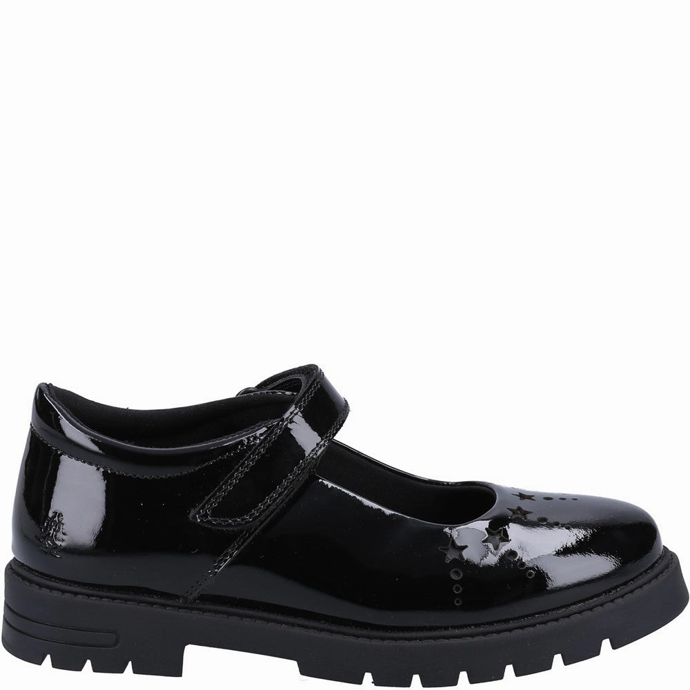 Flex Technology Hush Puppies Sabrina Patent Senior School Shoes