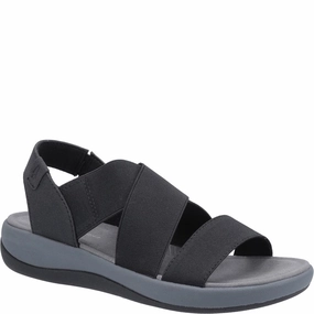 Tread Pattern Compact Style Hush Puppies Sophia Elastic Cross Strap
