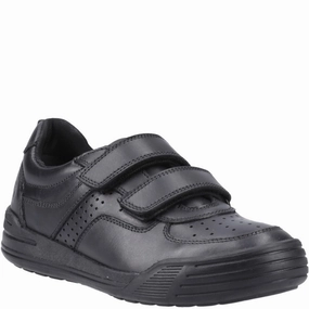 Bend Step Hush Puppies Sully Touch Fastening Junior School Shoes