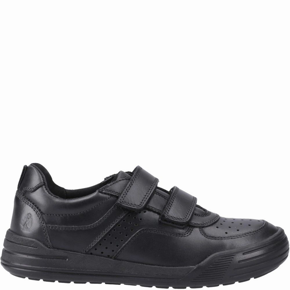 Hush Puppies Sully Touch Fastening Senior School Shoes Dribble Step