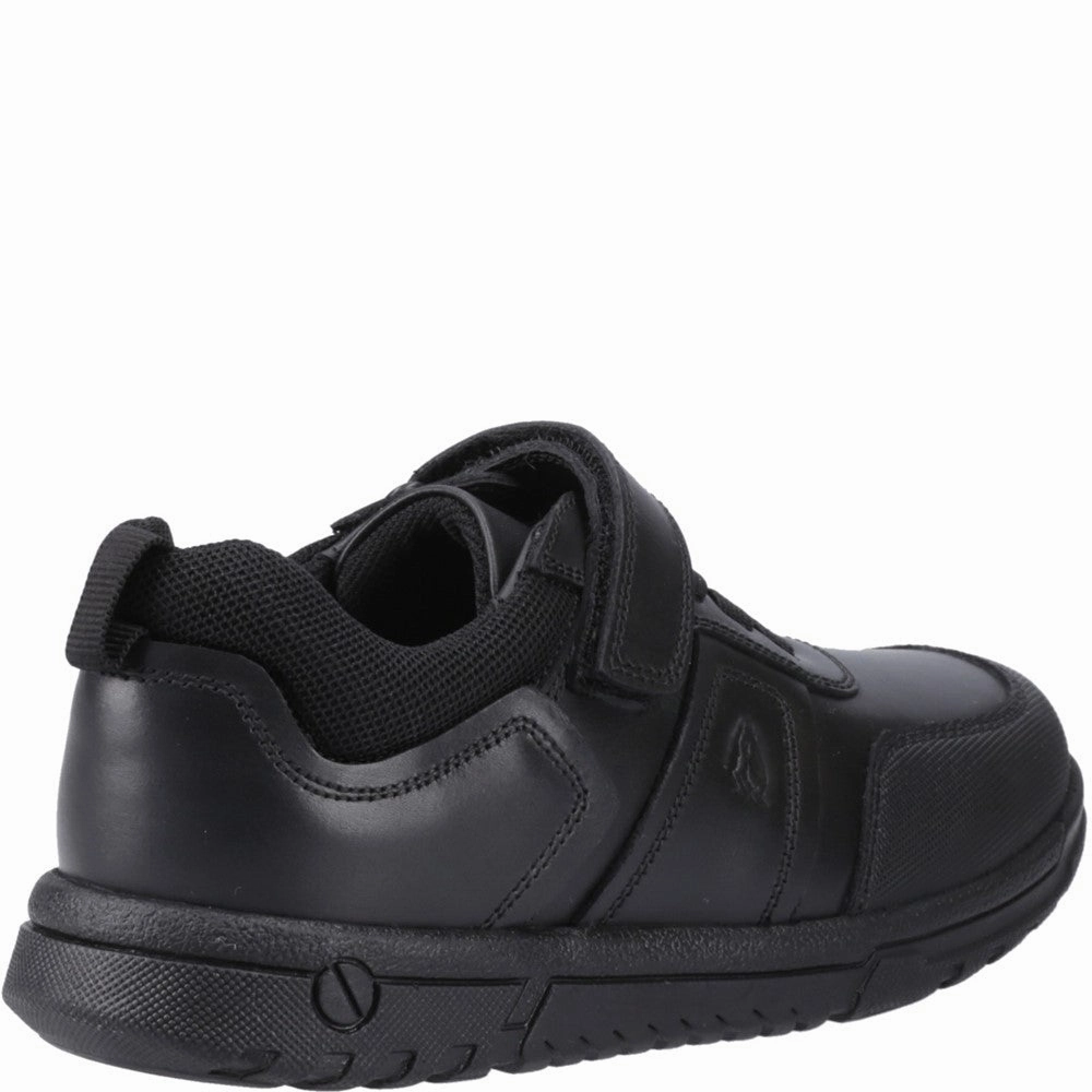 Hush Puppies Sutton Bungee Junior School Shoes Shockproof Heel Lift Step