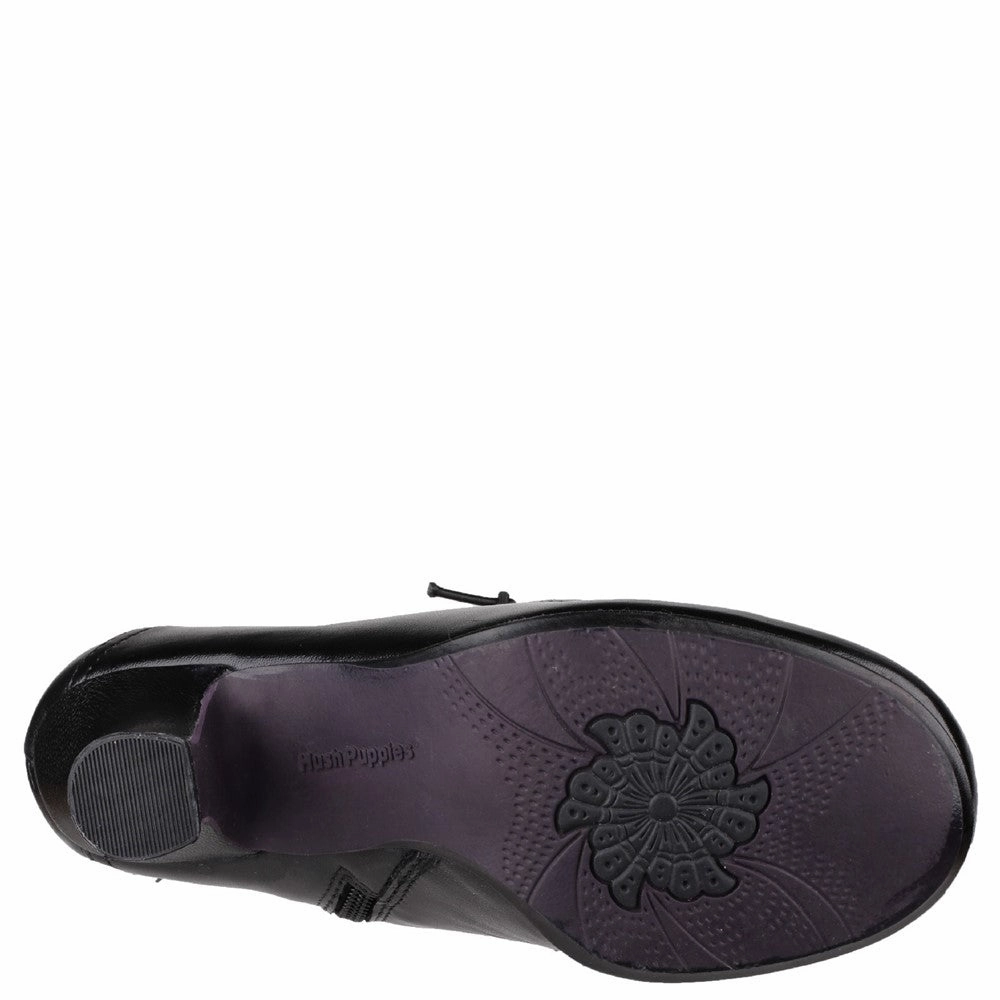 Hush Puppies Vivianna Heeled Boot Round Toe Design