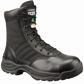 Smooth Soles Buckle Shine Original Swat Classic 9" WP SZ Safety CSA Black Side Zip