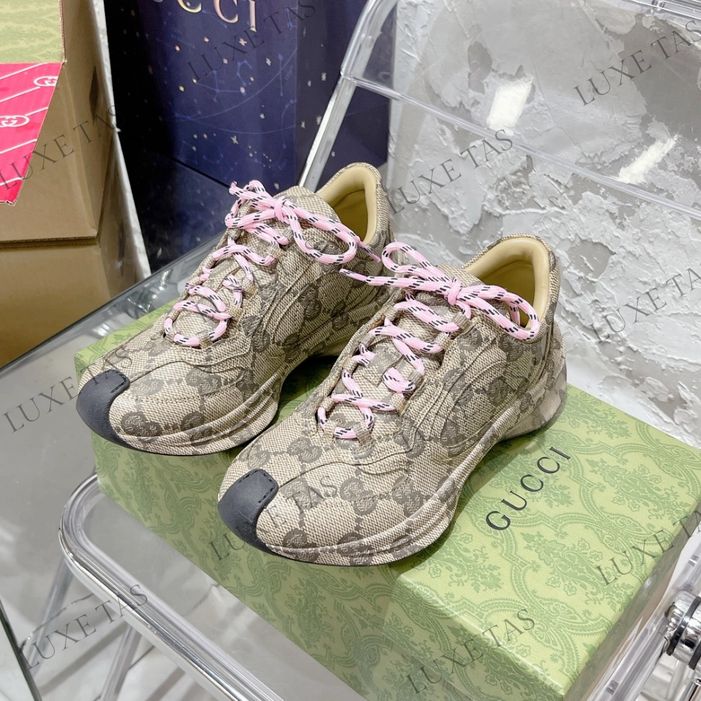 Beige & Ebony GG Run Sneaker - Designer Sneakers for Women Effortless Ease Adaptive Style