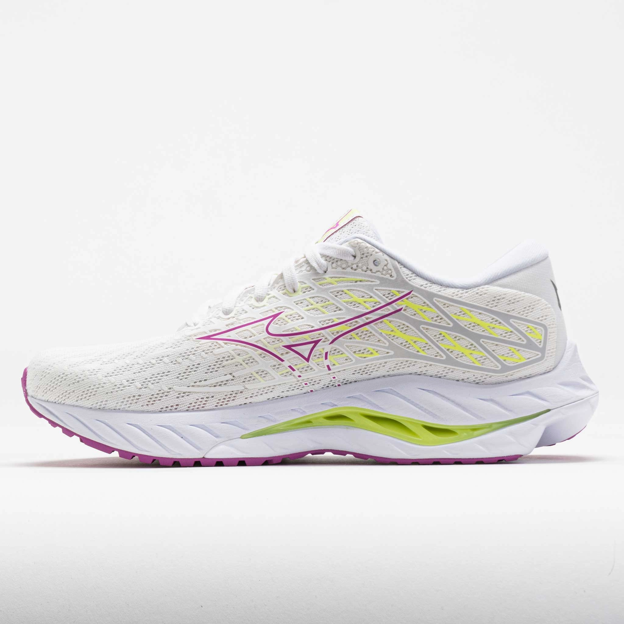 Mizuno Wave Inspire 20 Women's  White/Rosebud Cold - resistant patchwork running gear