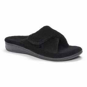 Indulge/Relax Black Water-Resistant Slides Comfy Beach Fit