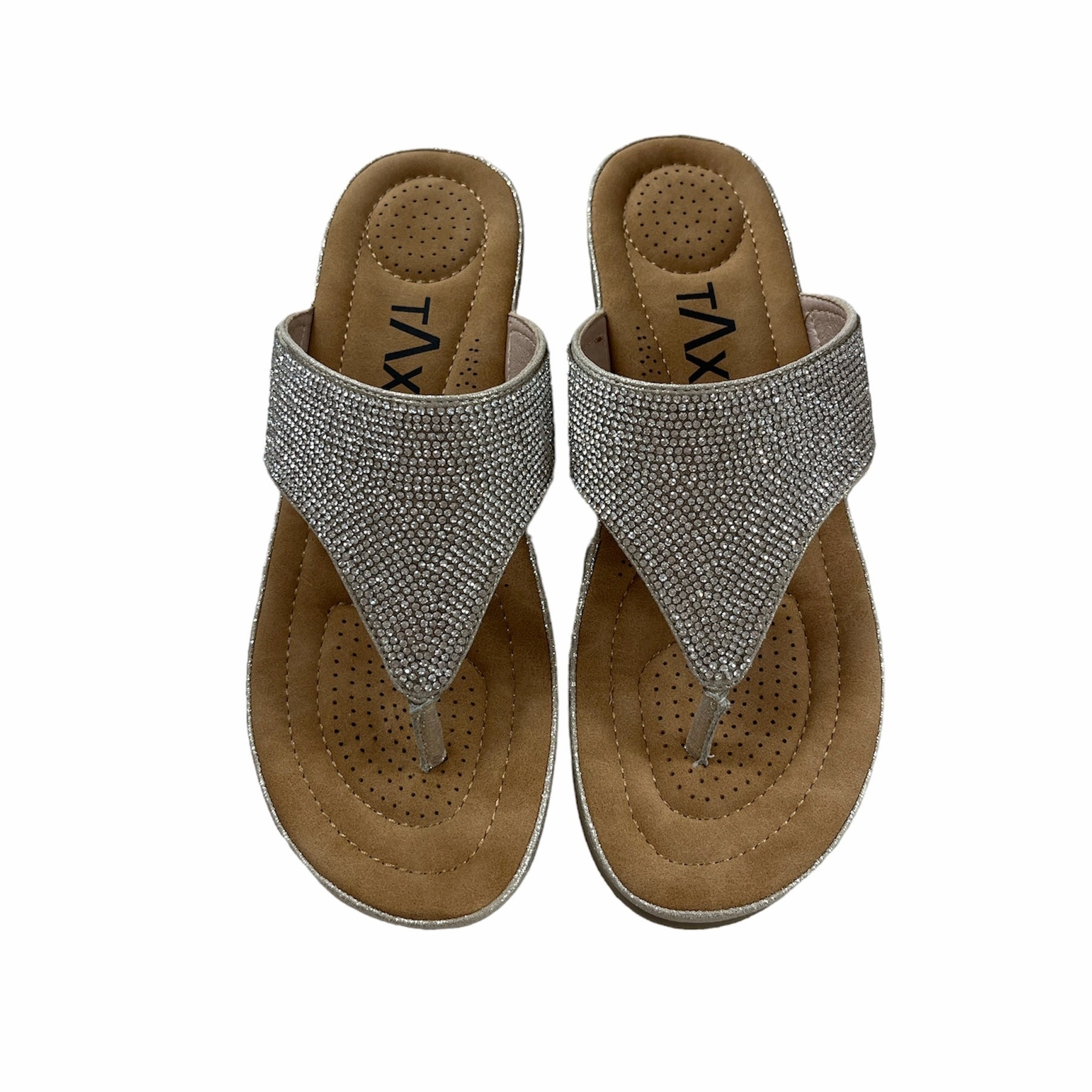 Janice-03 Champagne Stylish Flip-flops for Travel Slip Off