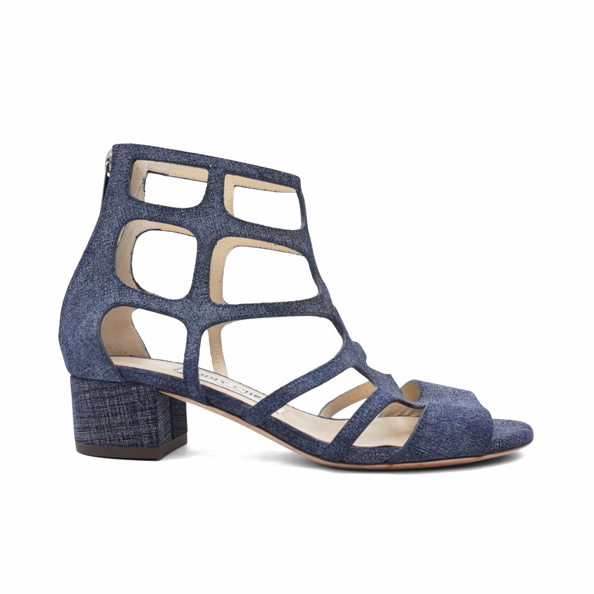 Jimmy Choo 'Ren' Cage Sandals - Women's 35.5 Comfort Walk Shoes