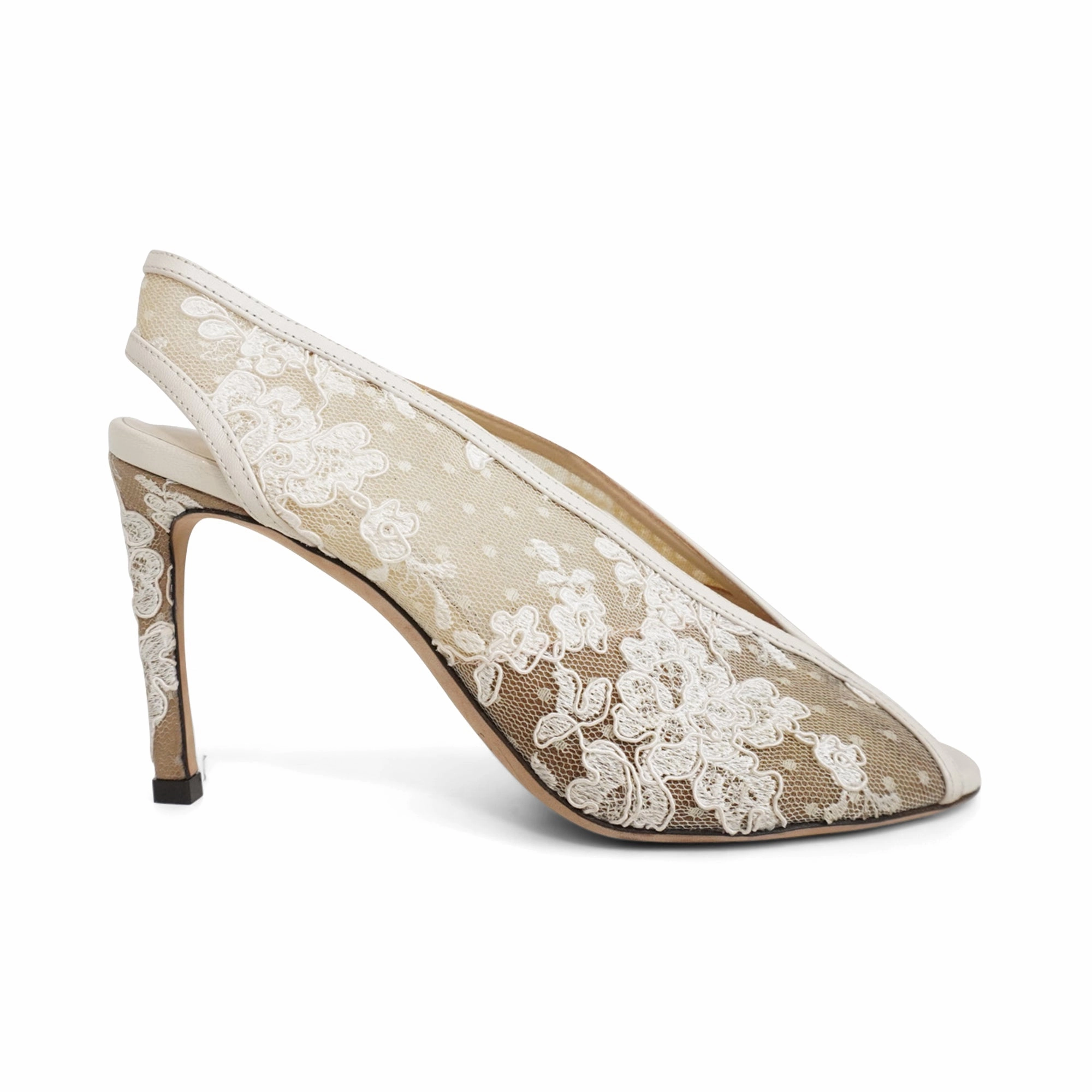 Jimmy Choo 'Shar 85' Lace Heels - Women's 36.5 Elevated Look
