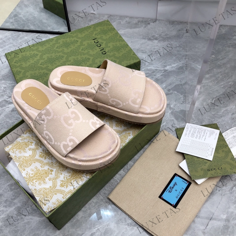 Jumbo GG Platform Slide Sandal Designer Slides & Sandals for Women Pink Sweet