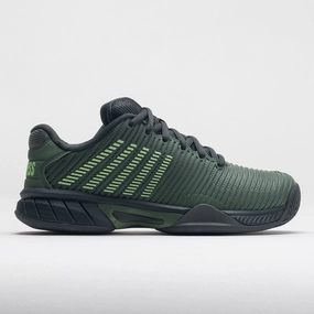 running on an indoor track shoes K-Swiss Hypercourt Express 2 Junior  Sea Spray/Urban Chic/Soft Green