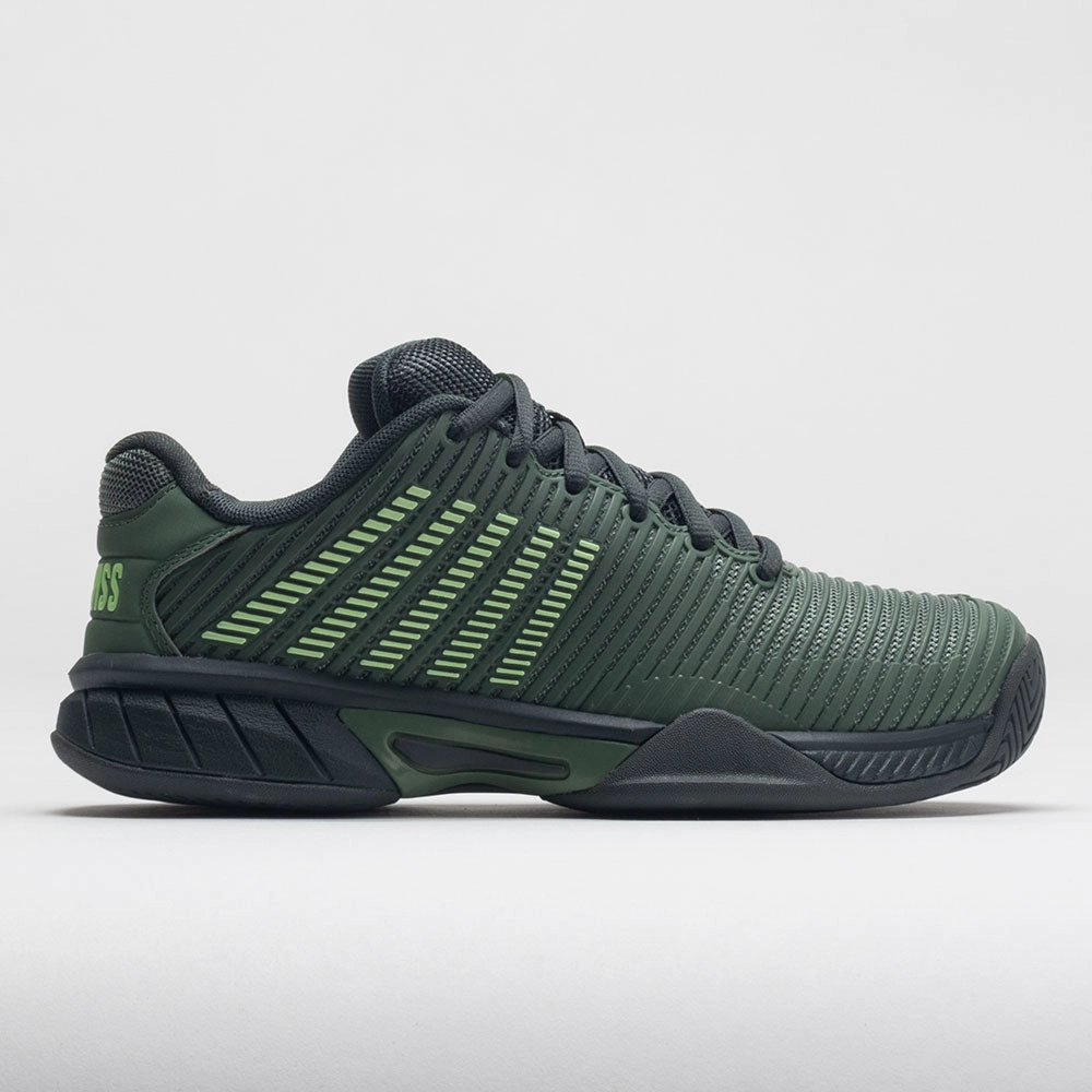 running on an indoor track shoes K-Swiss Hypercourt Express 2 Junior  Sea Spray/Urban Chic/Soft Green