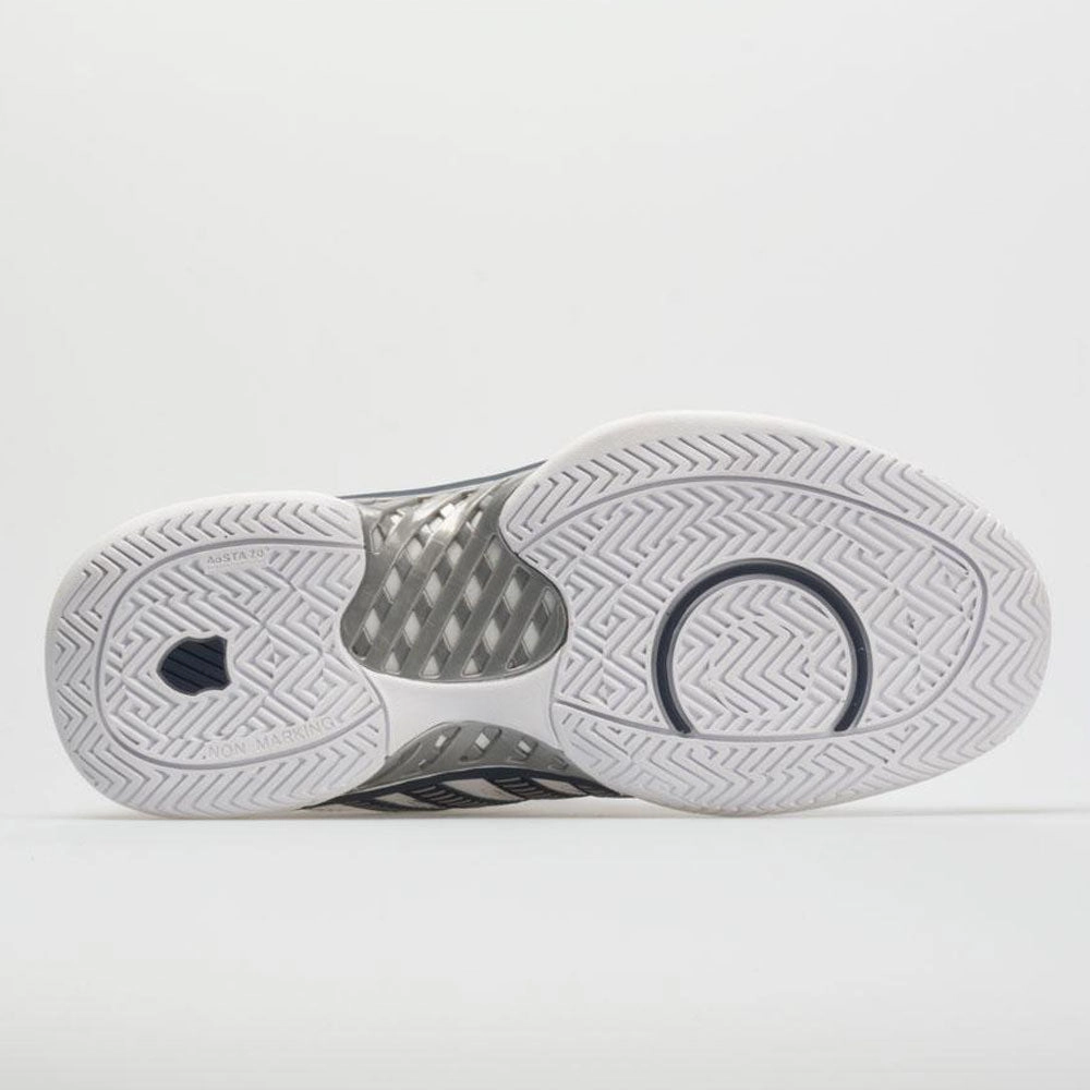 running shoes for beginners K-Swiss Hypercourt Express Leather Men's  White/Navy/Silver