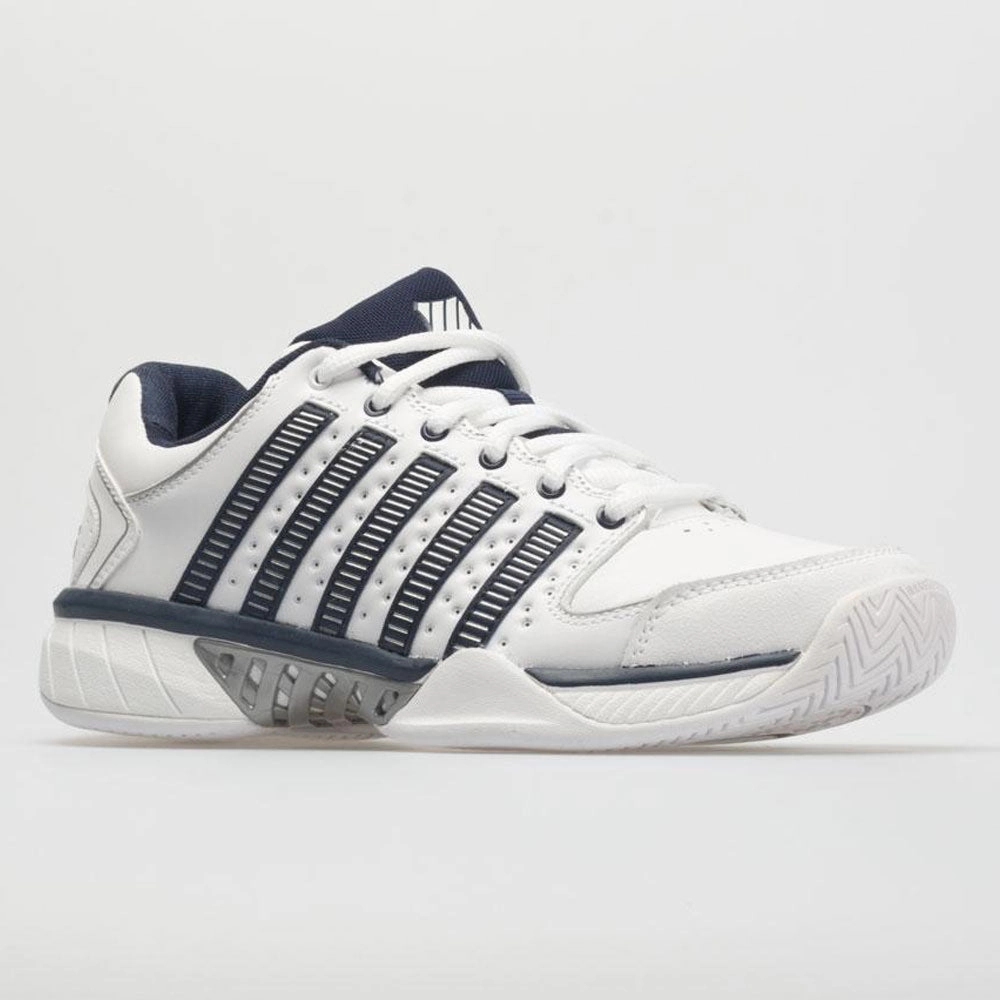 Air Flow Design K-Swiss Hypercourt Express Leather Men's  White/Navy/Silver