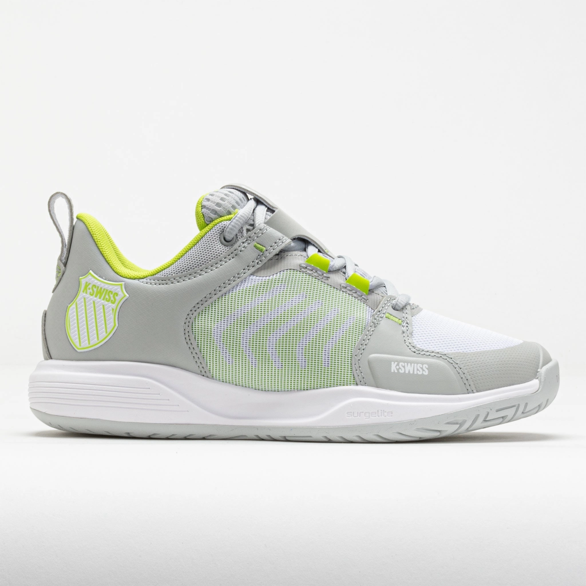 K-Swiss Ultrashot Team Women's  Gray Violet/White/Lime Green fixed - insole - feature shoes