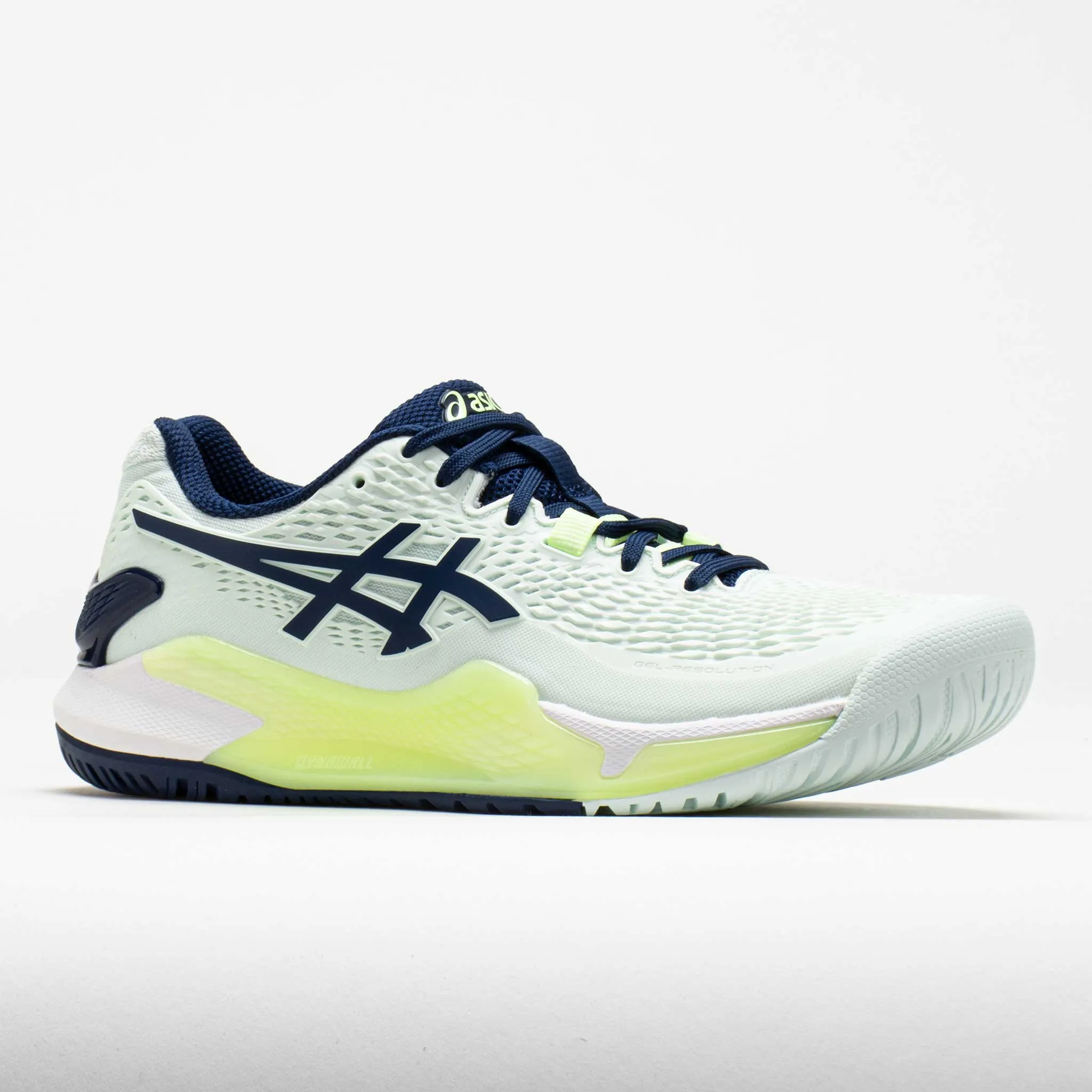 ASICS GEL-Resolution 9 Women's  Pale Mint/Blue Expanse heel - cup insole shoes