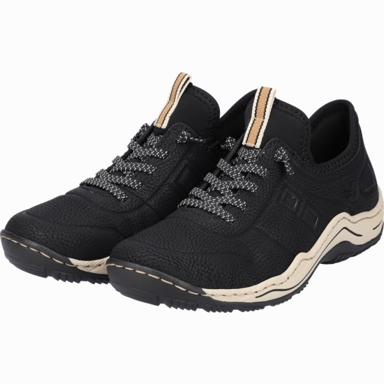 L0563-00 Black Bungee Lace Comfortable Cushions Break Walk