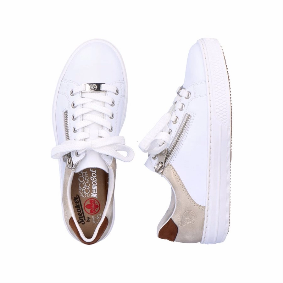 L59A1-81 White/Shell Multi Lace/Side Zip Movement Ease Cool Texture