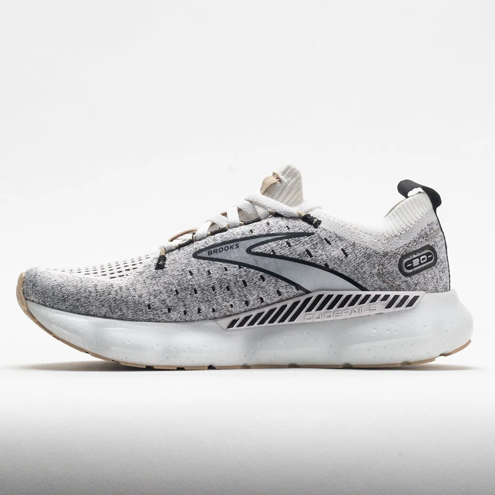 running shoes for men in their 40s Brooks Glycerin StealthFit GTS 20 Women's  White/Black/Cream