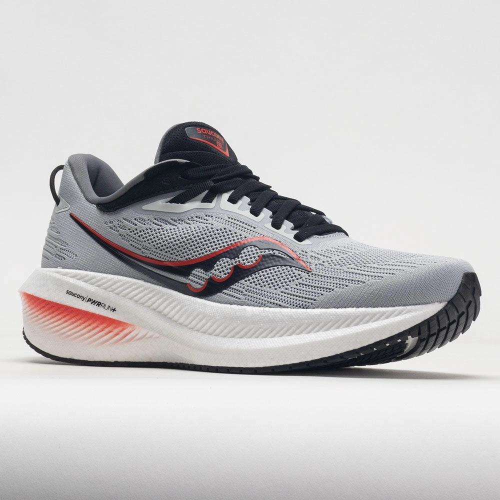Saucony Triumph 21 Men's  Concrete/Black Modern Edge rubber - outsole - traction - grip shoes