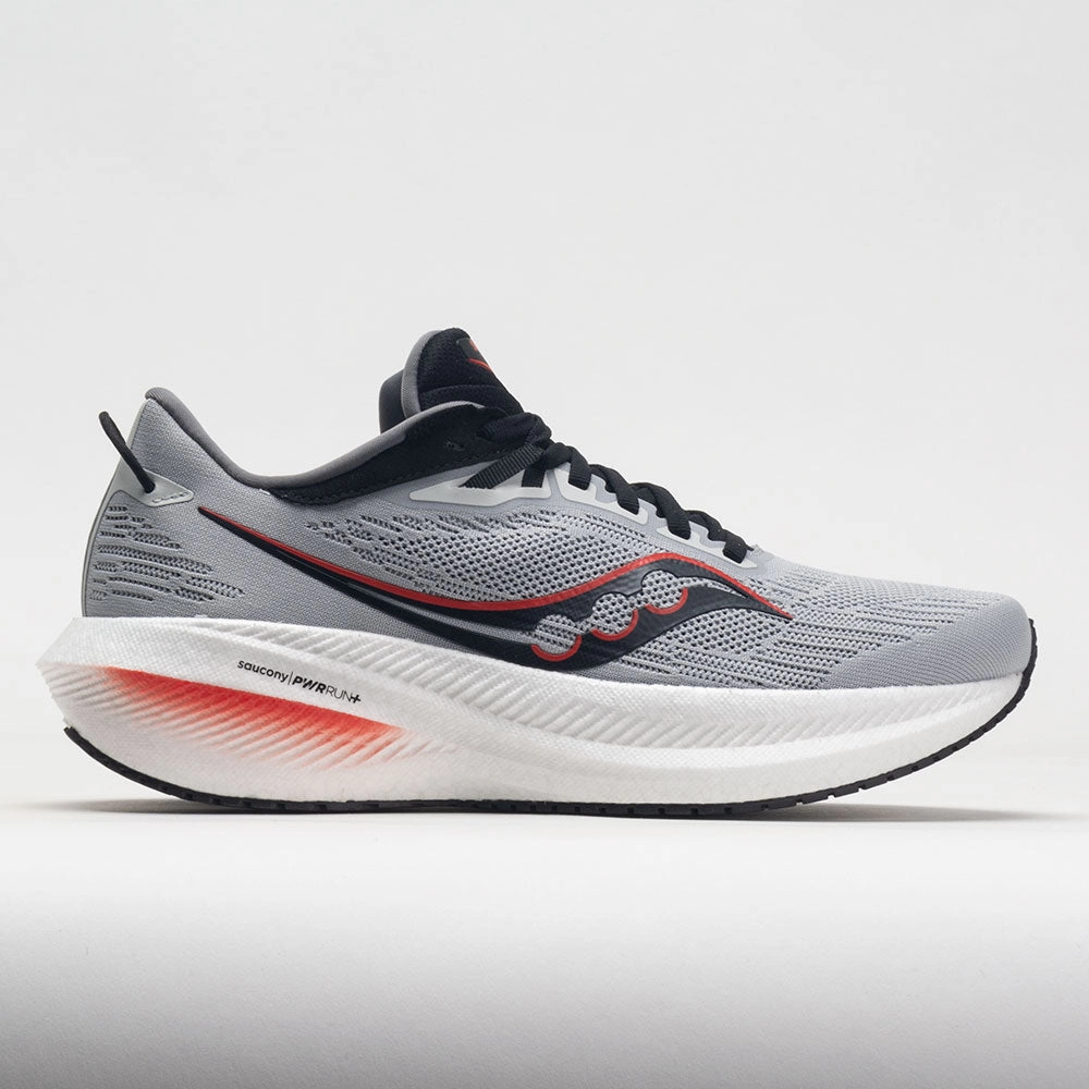 triathlon running wear Vintage shoes Saucony Triumph 21 Men's  Concrete/Black