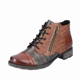 D4378-22 Chestnut Multi Ankle Lace/Zip Nature Lover