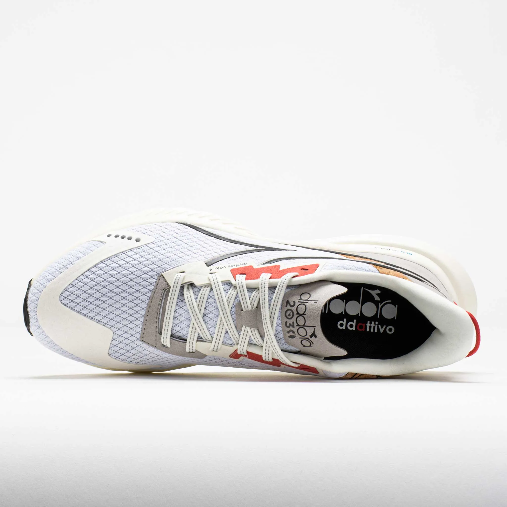 traction shoes High Abrasion Resistance Diadora Mythos Blushield Volo 4 Men's  White/Black/Cayenne