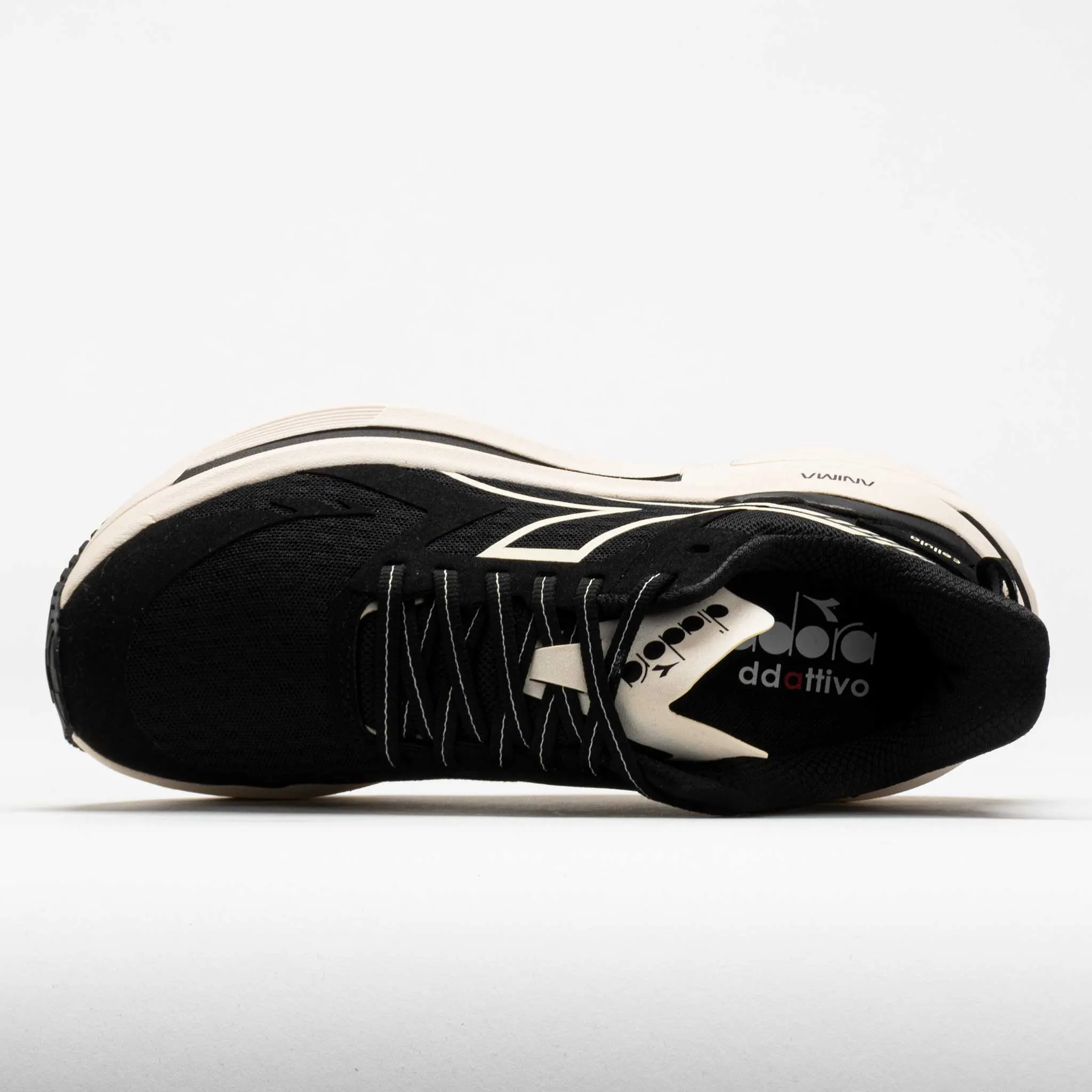 padded - collar running gear flexible leather shoes Diadora Cellula Women's  Black/Whisper White