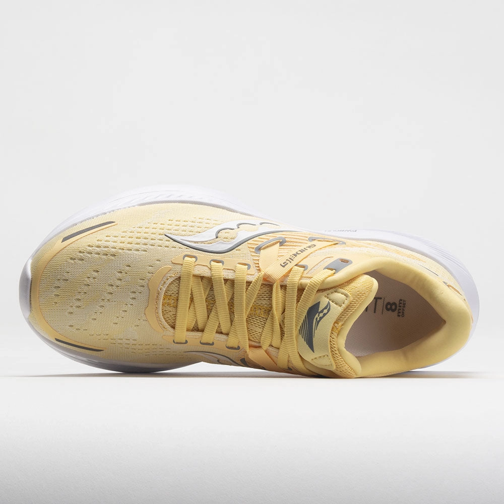 Saucony Guide 16 Women's  Glow/White tapered - toe - feature shoes Shock Zone