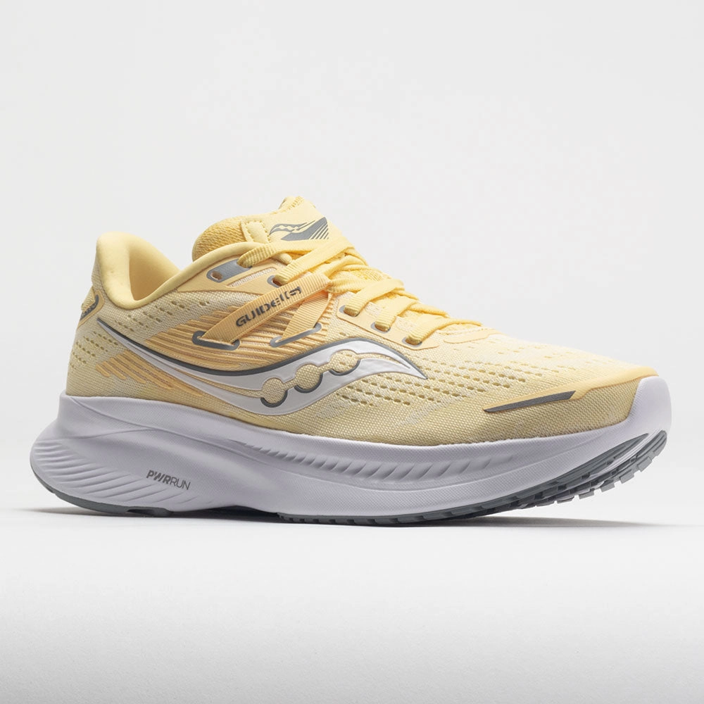 air - cushioned shoes dirt - path running shoes Saucony Guide 16 Women's  Glow/White