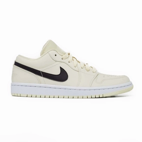 running in a suspension cable bridge area shoes half - size Women's Air Jordan 1 Low, Coconut Milk