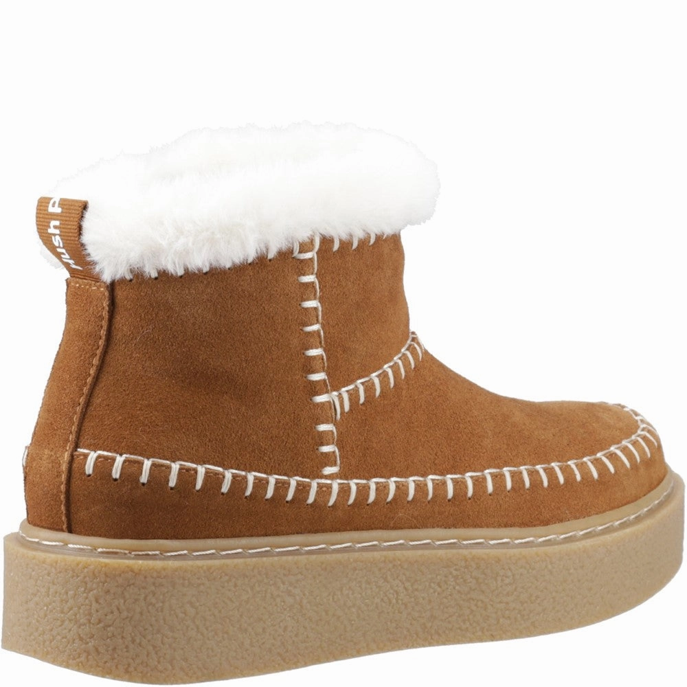 School friendly Sand Beige Hush Puppies Brielle Stitch Boot