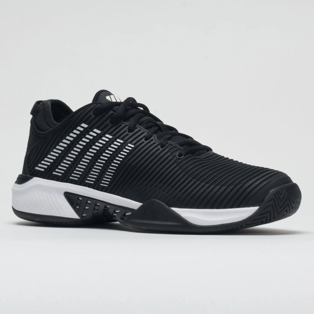 K-Swiss Hypercourt Supreme Men's  Black/White running in a jungle area shoes