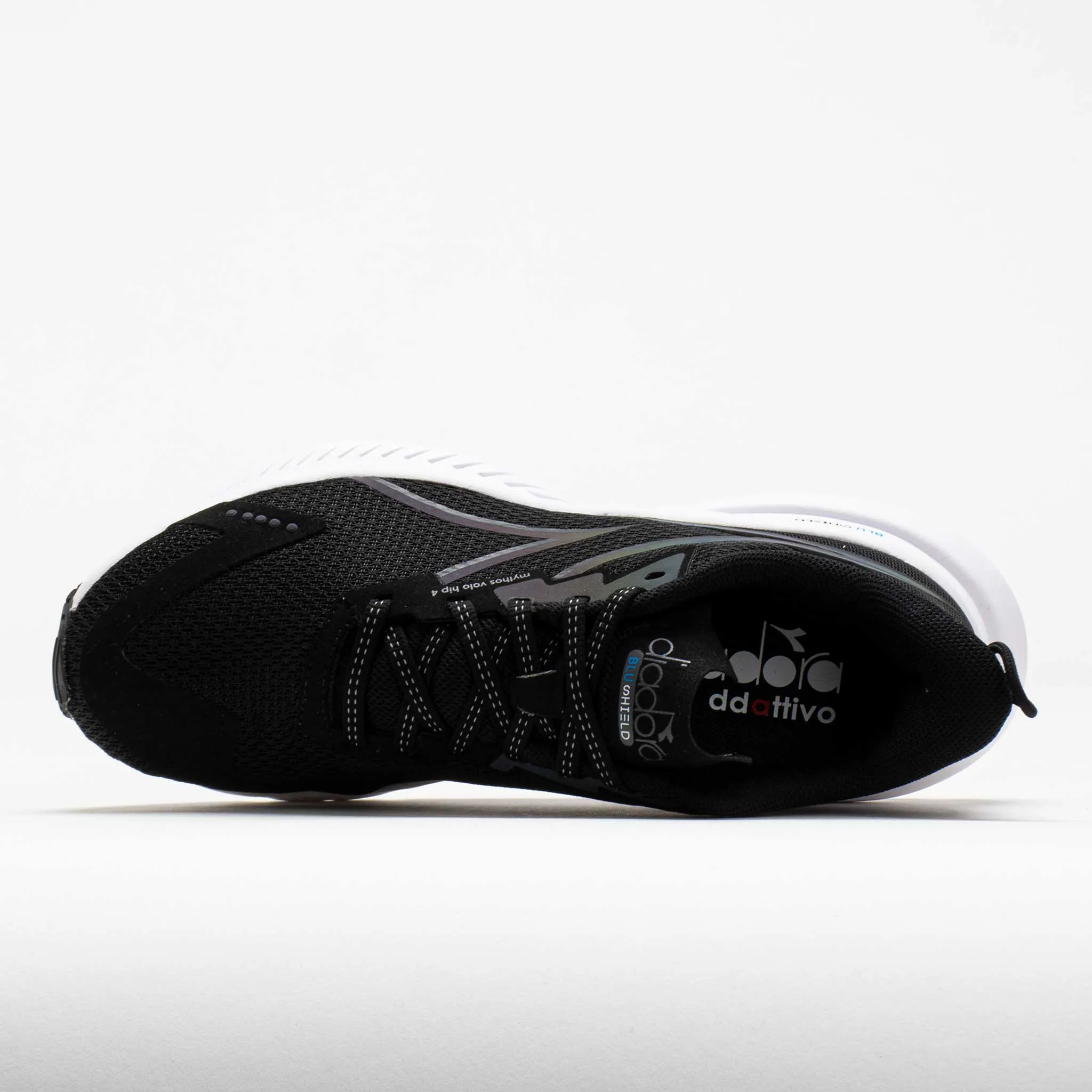 mid - cut machine - washable insole shoes Diadora Mythos Blushield Volo 4 Hip Men's  Black/White
