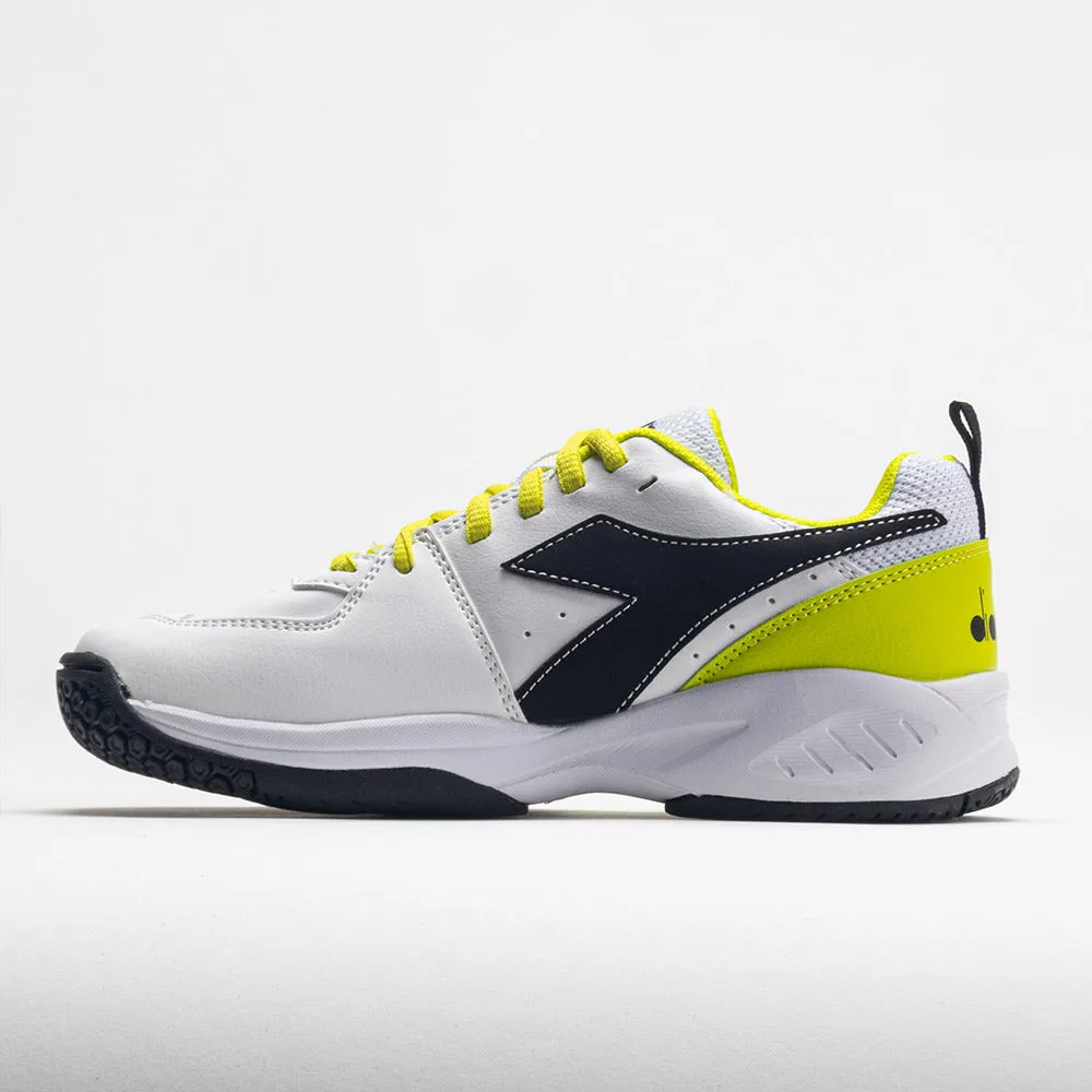 Fitness improvement running in solid colors Diadora Challenge 5 SL Junior  White/Black/Evening Primrose