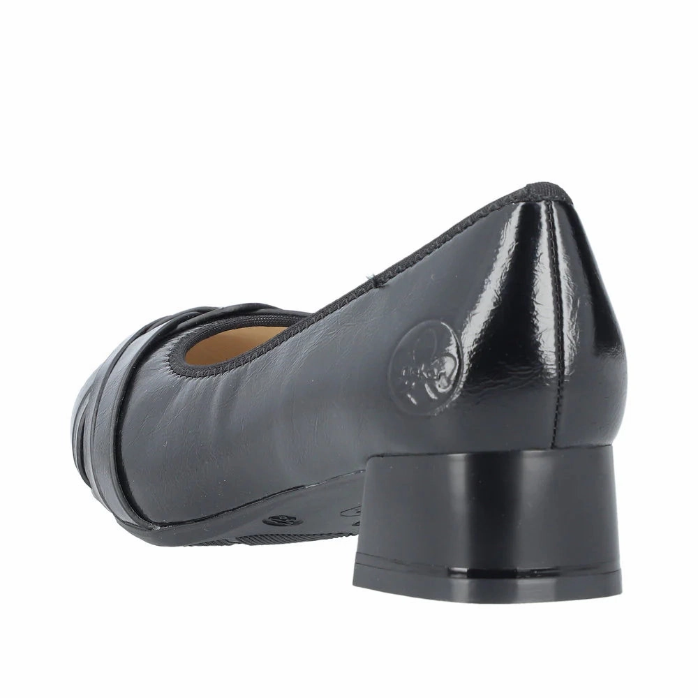 45068-00 Black Slip On Dress Heel Flex grooves Japan Line