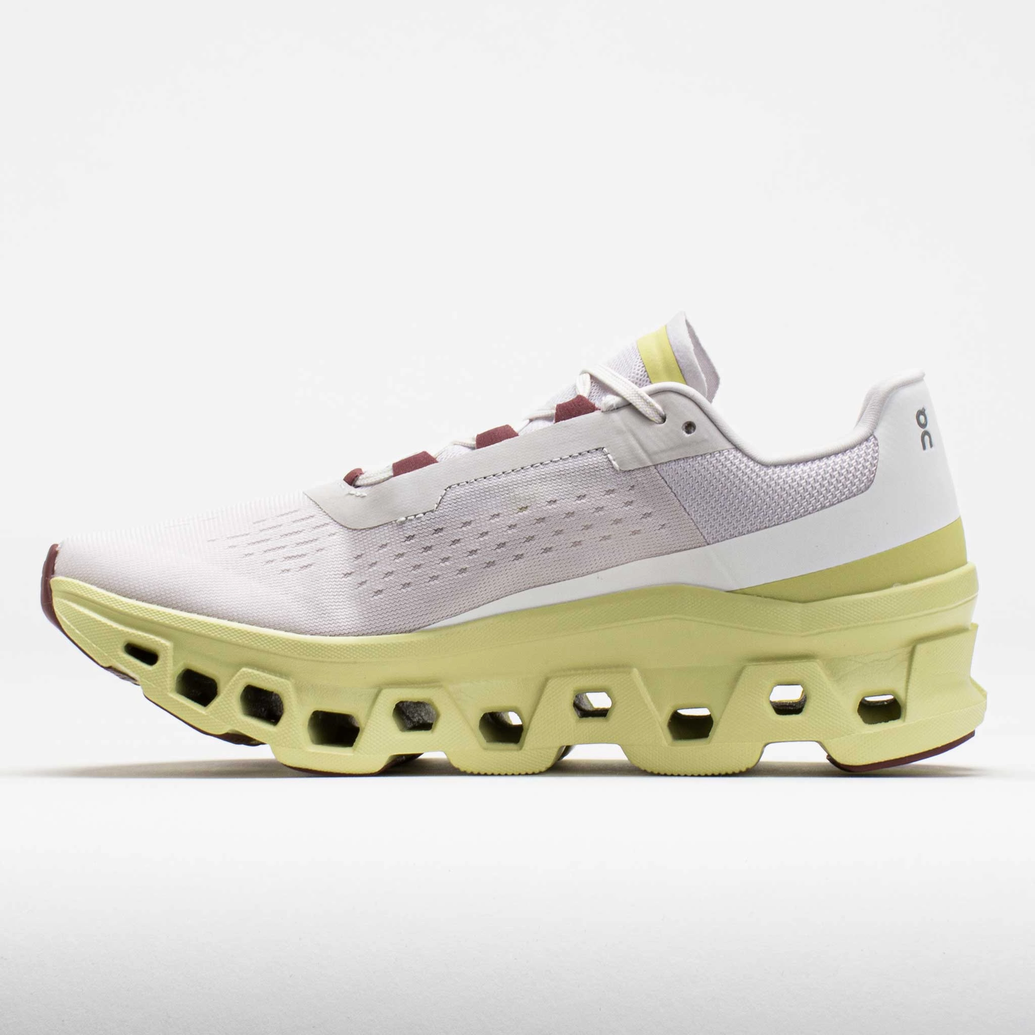 On Cloudmonster Women's  Frost/Acacia Crocs Classic footwork