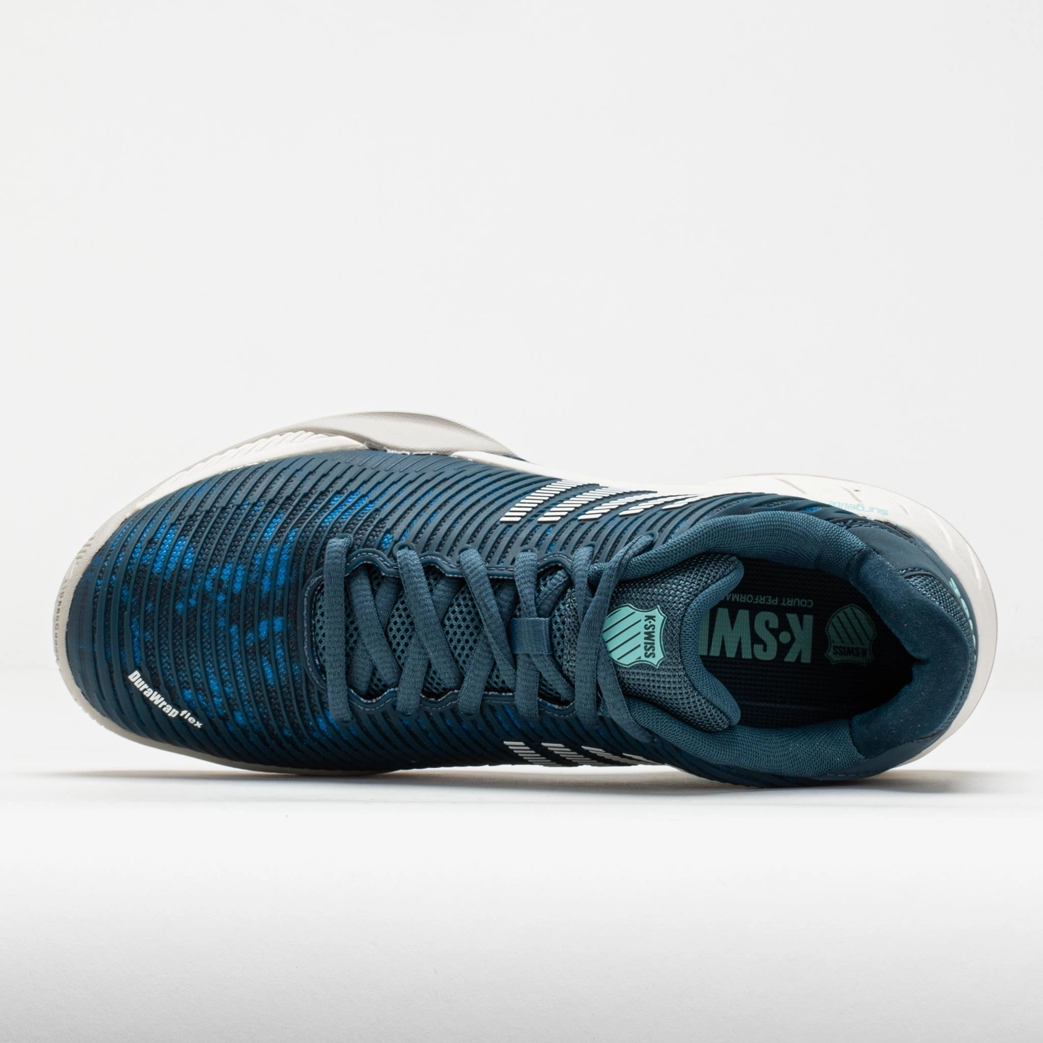 K-Swiss Hypercourt Express 2 Men's  Indian Teal/Star White/Moonstruck basketball - compatible running shoes single - density - midsole - feature shoes