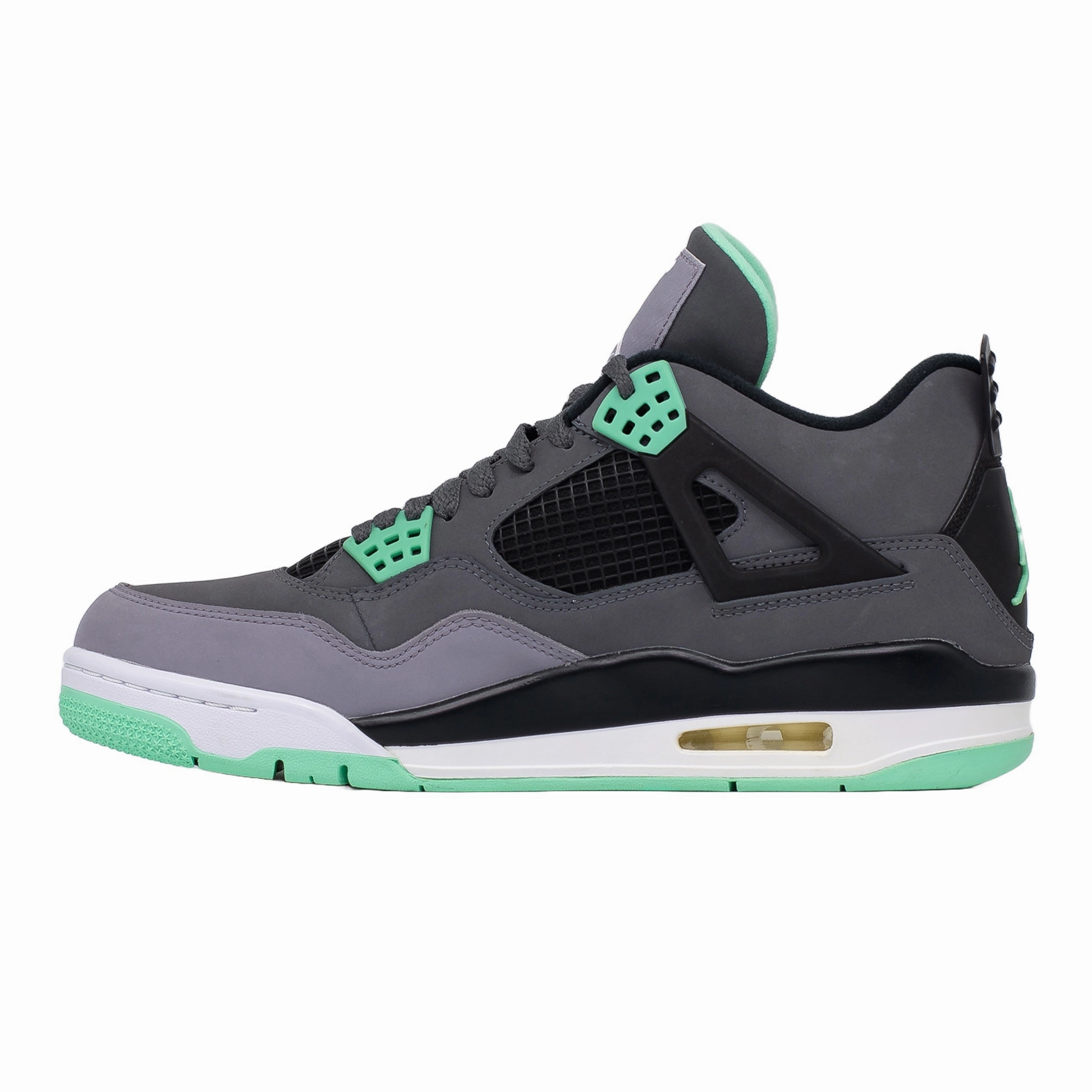 Balanced Support Air Jordan 4, Green Glow