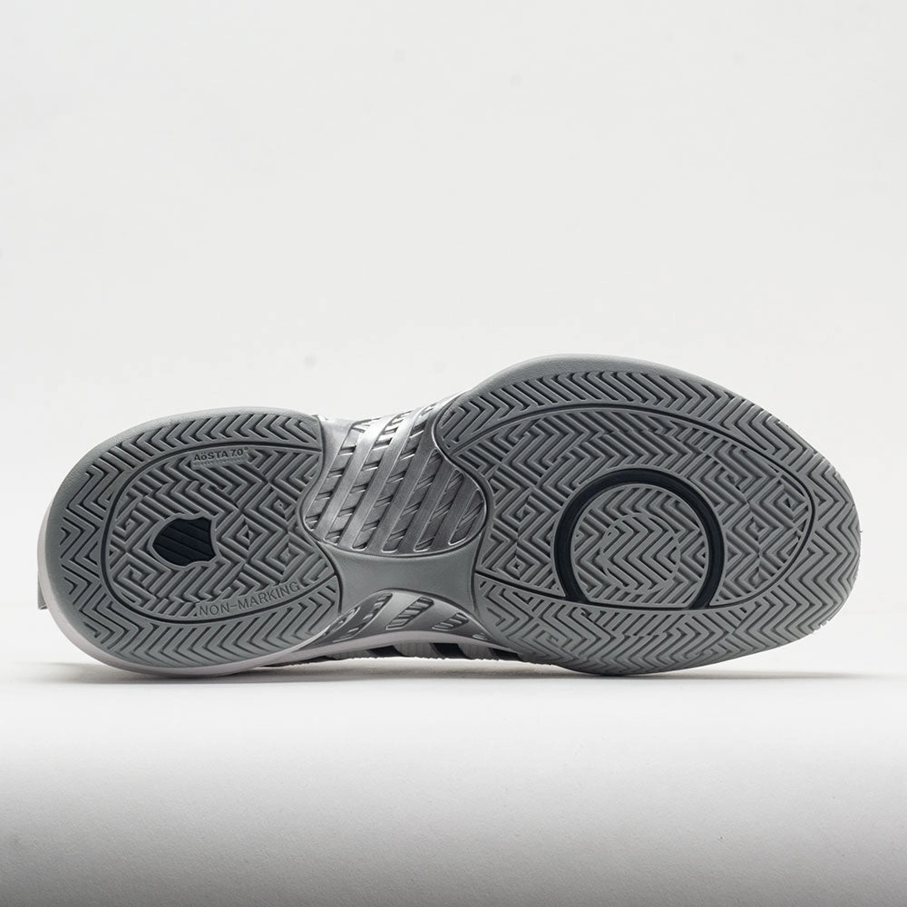 K-Swiss Pickleball Supreme Men's  White/Hi-Rise/Black running during sunrise