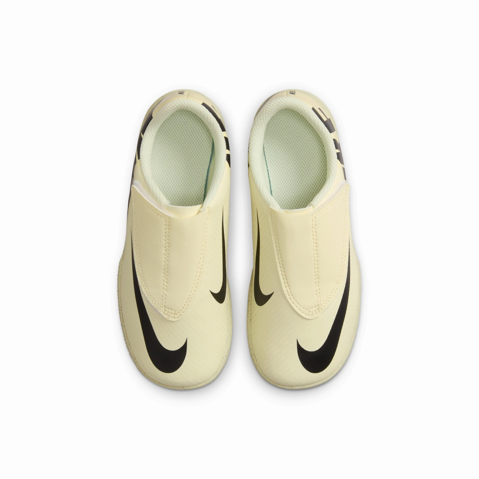 Curve Control Heel Pad Nike Junior Mercurial Vapor 15 Club IN Indoor Soccer Shoes -Lemonade/ Black