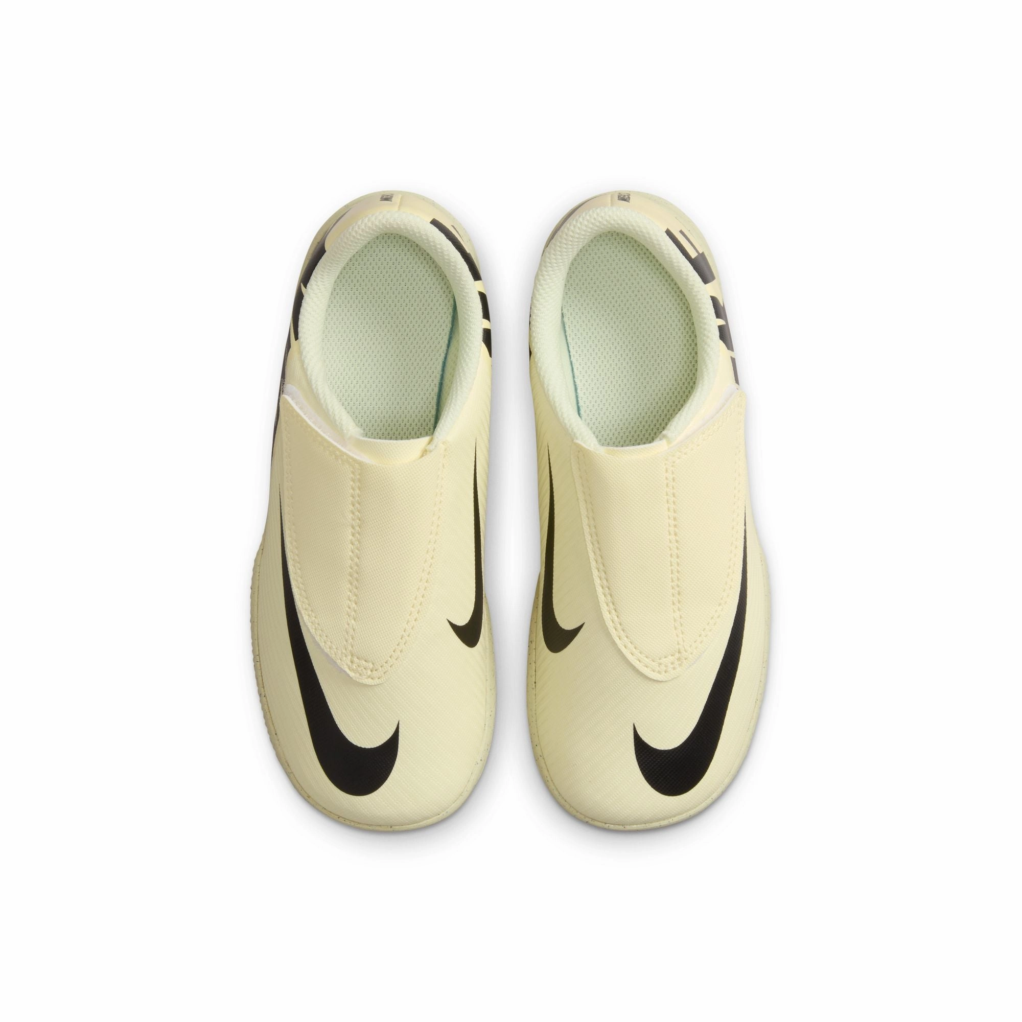 Nike Junior Mercurial Vapor 15 Club IN Indoor Soccer Shoes -Lemonade/ Black narrow - toe box shoes