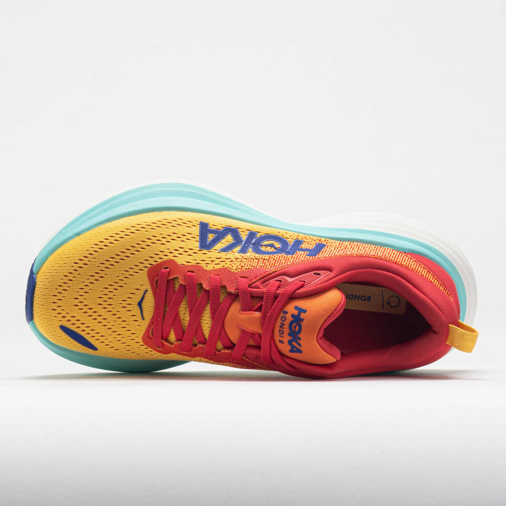 HOKA Bondi 8 Women's  Cerise/Cloudless Energy absorbing Outsole Pattern