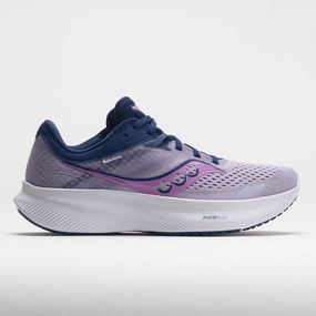 suede upper men's running shoes Saucony Ride 16 Women's  Mauve/Indigo