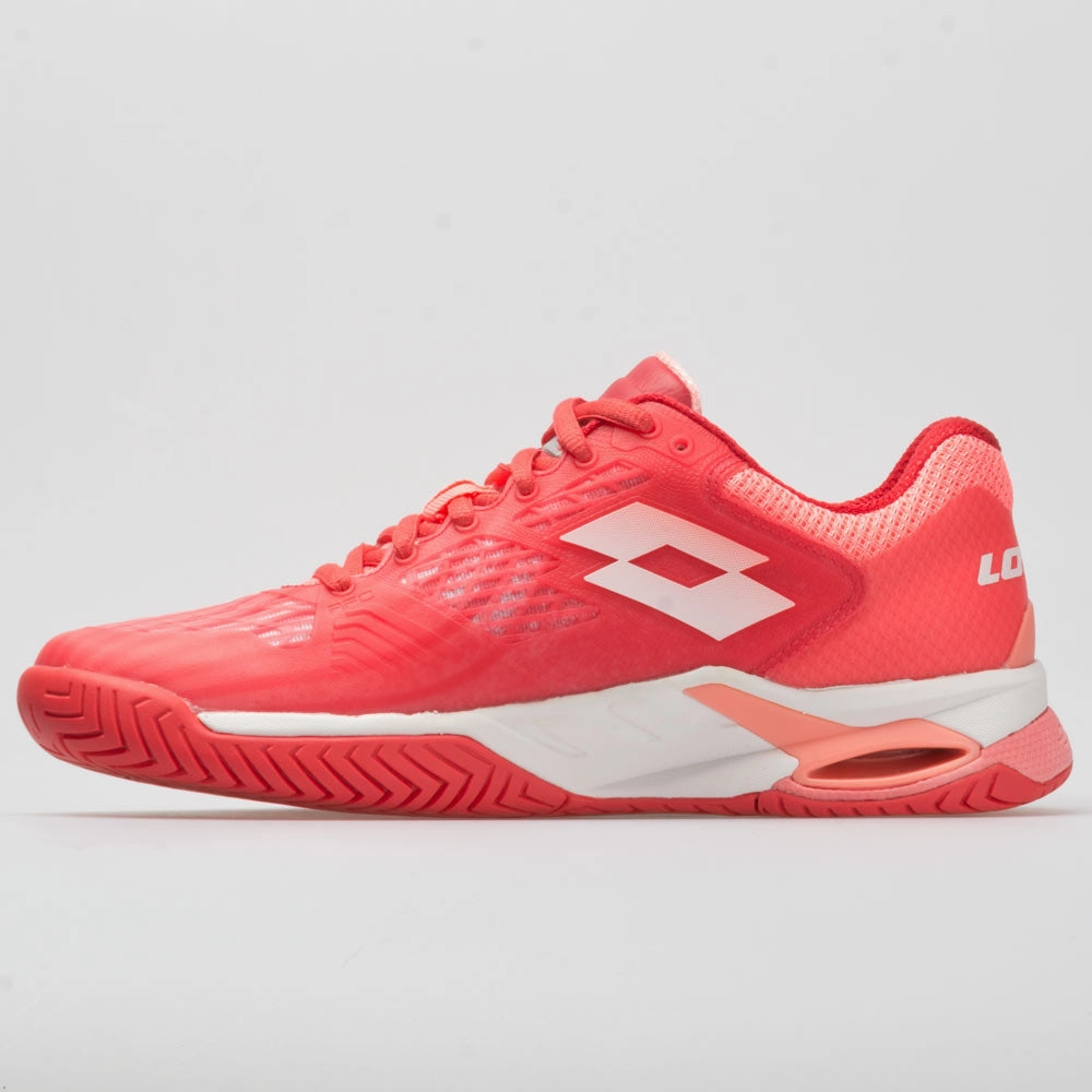 Comfort Flex mid - top cut Lotto Mirage 100 Speed Women's  Red Fluo/All White/Vivid Rose