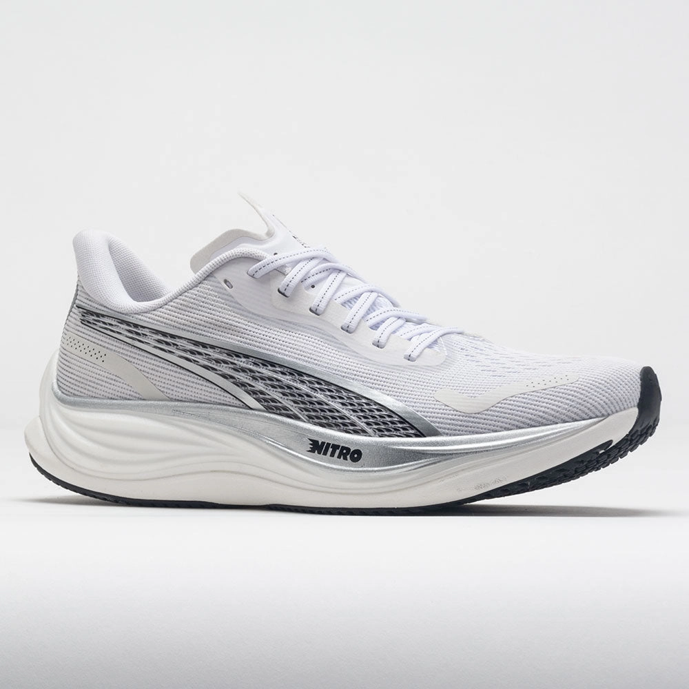 running with a smooth outsole formal - looking running shoes Puma Velocity Nitro 3 Men's  White/Silver/Black