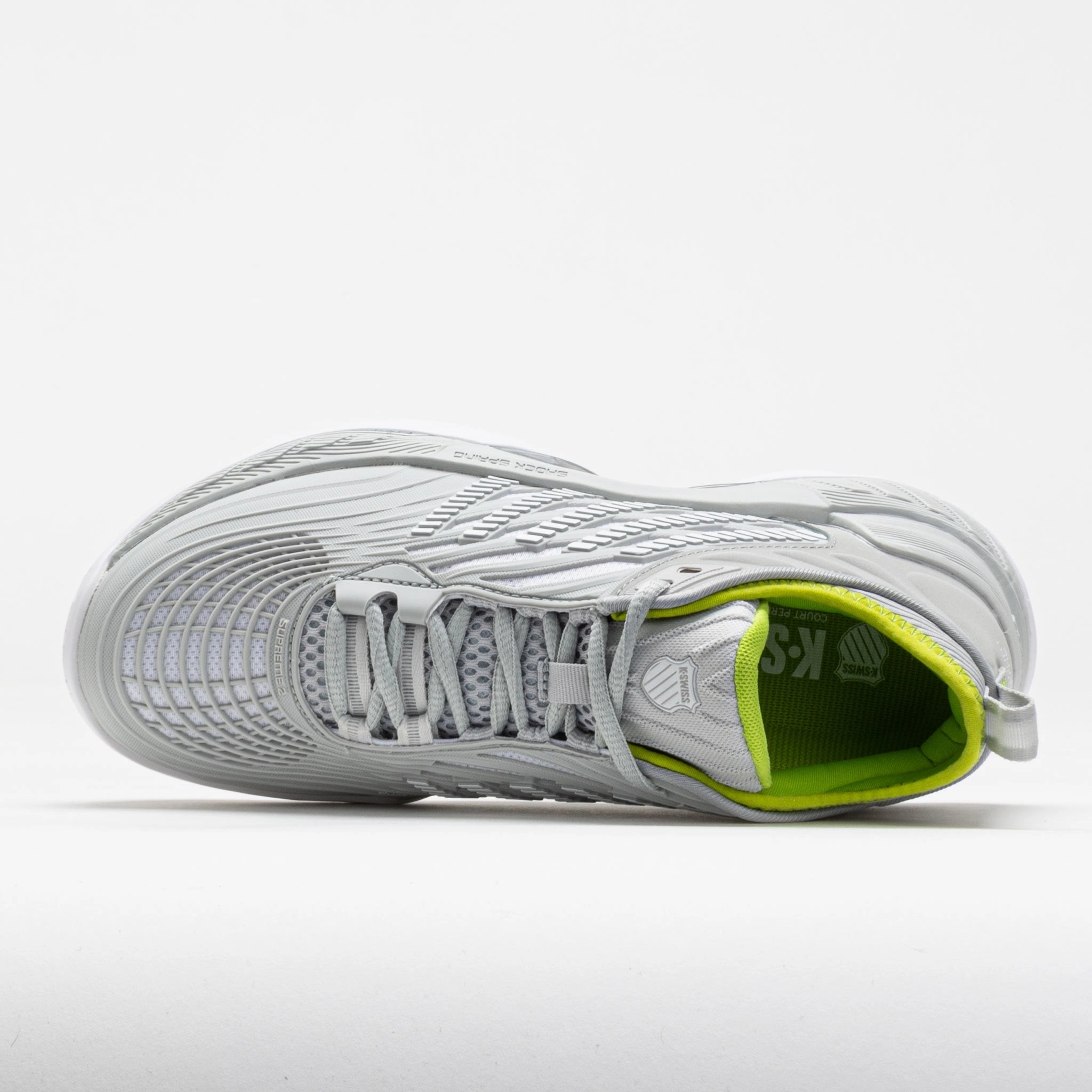 K-Swiss Hypercourt Supreme 2 Women's  Gray Violet/White/Lime Green padded - tongue - softness shoes