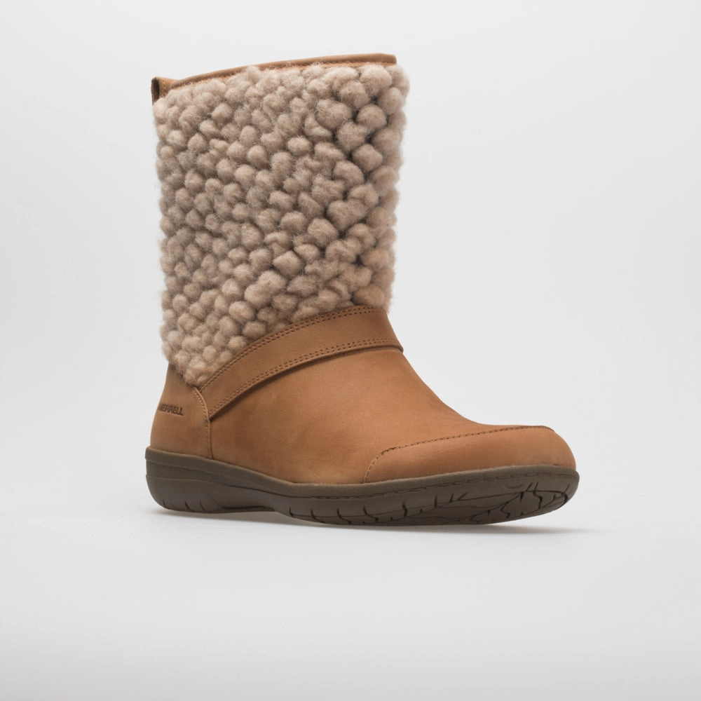 color - red Merrell Encore Kassie Tall Wool Women's  Natural Tan